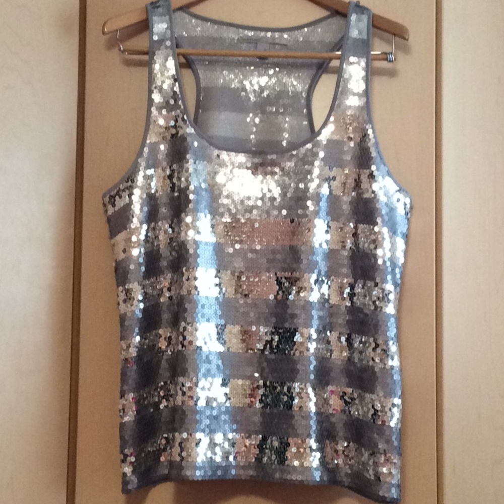 ON Beautiful sequin racer back top! Lux